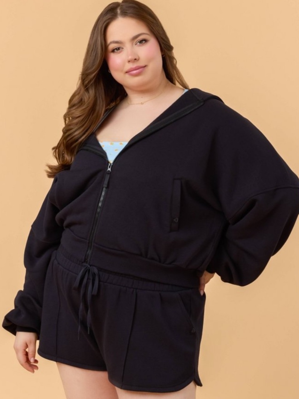 Blogilates Marshmallow Full Zip Hooded Sweatshirt - Picture 3 of 5